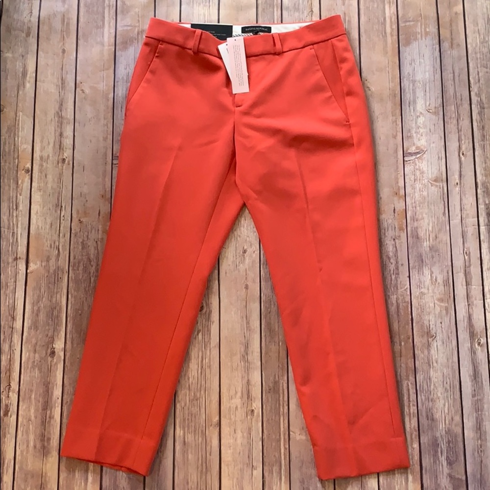 Banana Republic Avery cropped pants coral size 4p